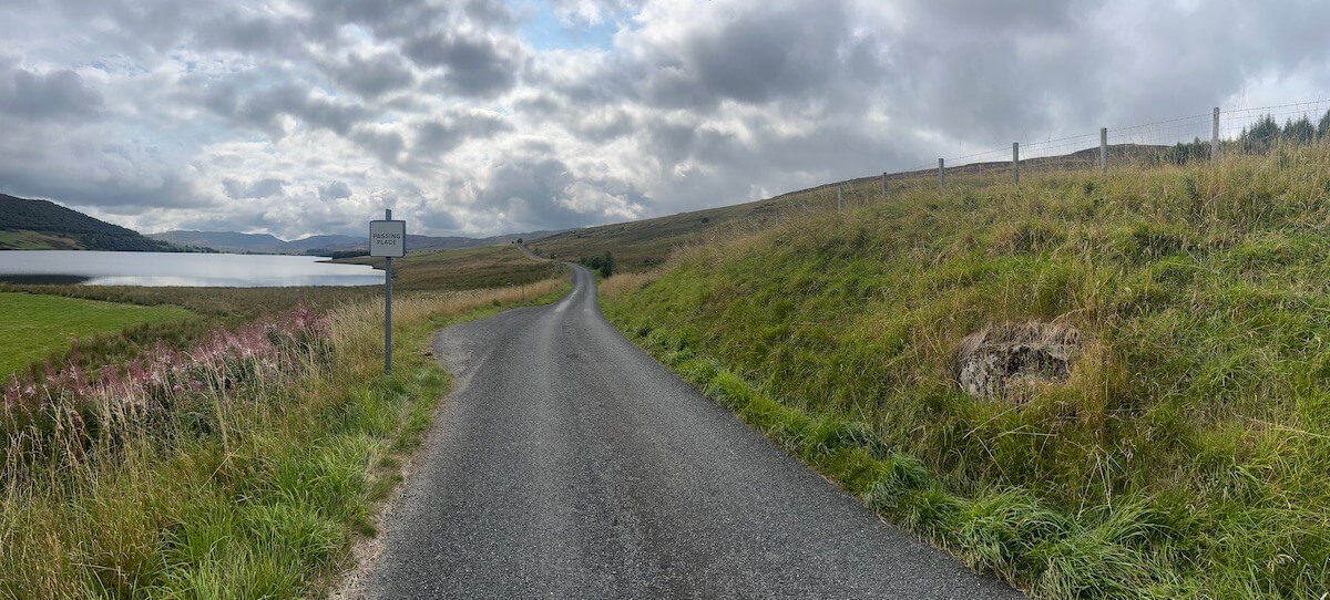 panoramic image of Glen Quaich from the South side.