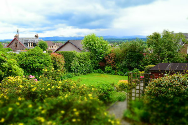 English Holiday Homestay Host - view of garden Crieff