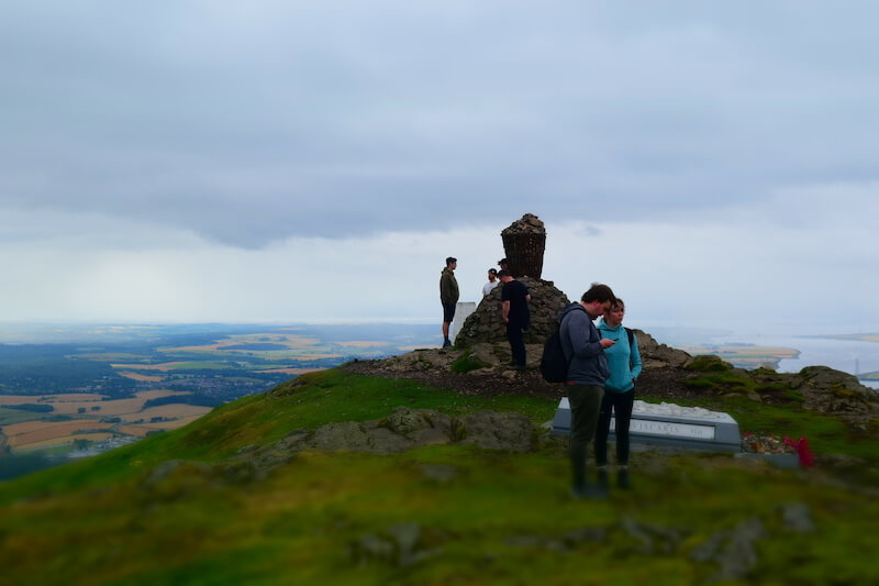 Explore Scotland with our language school - Dumyat hillside - easy Scottish mountain to climb
