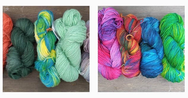 Coloured yarn form Strathearn fleece co