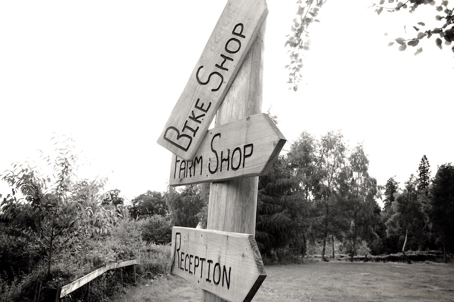 Comrie Croft wooden signs