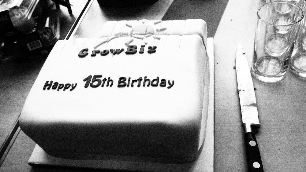 English for Creative Industies | Growwbiz 15th Birthday | Birthday cake