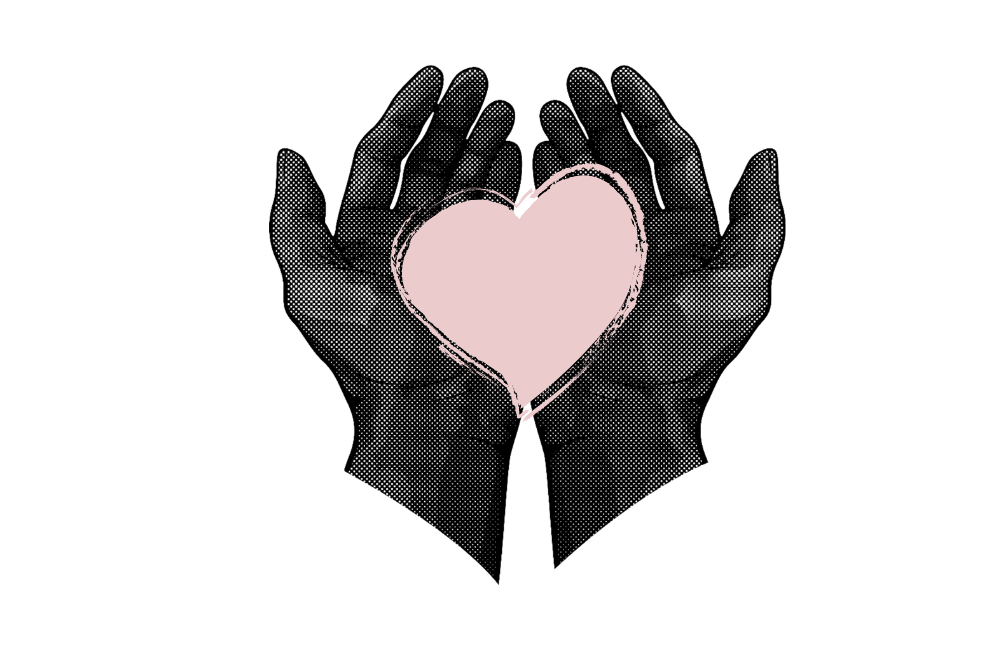 Hands with heart Graphic Hands with heart | Online English Training | Graphic