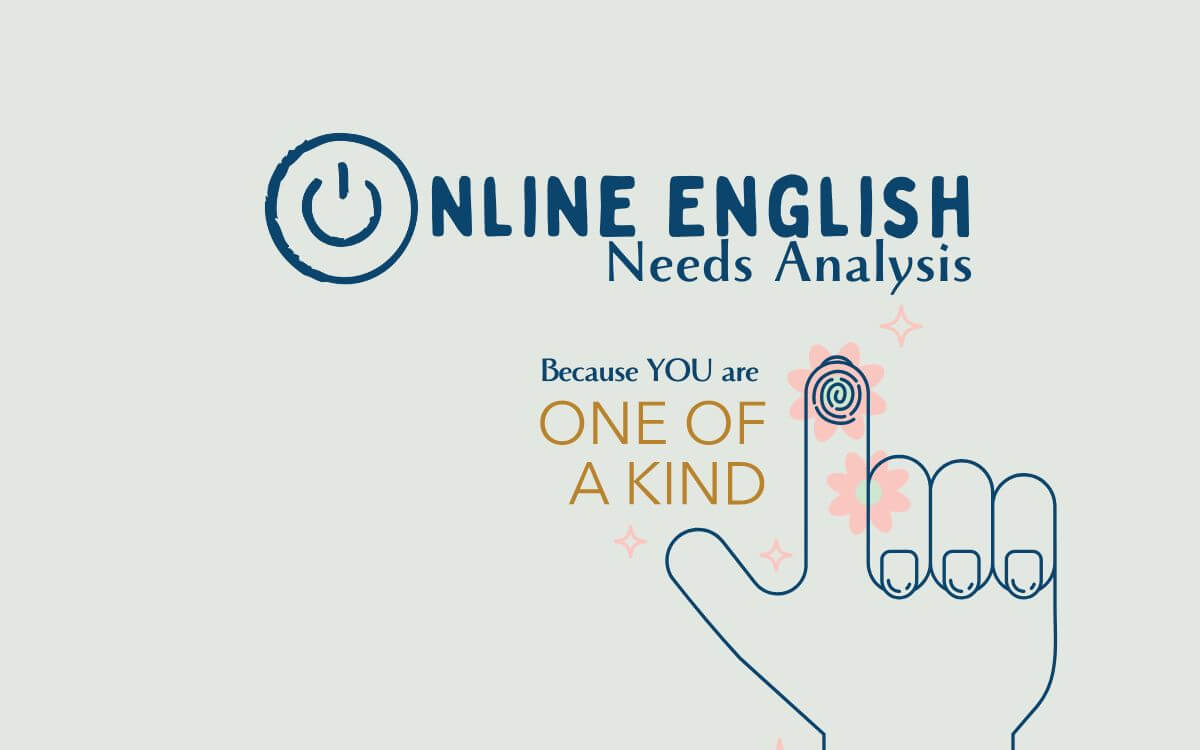 graphic for how to find your online English teacher - one of a kind - finger print graphic - Online English Needs Analysis