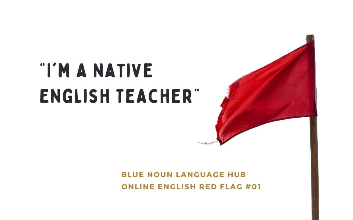 online English teacher red flag graphic part 1