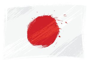 スコットランドで英語を学ぶ 日本の国旗のイメージ - 集中英語ホリデー用ホームページ