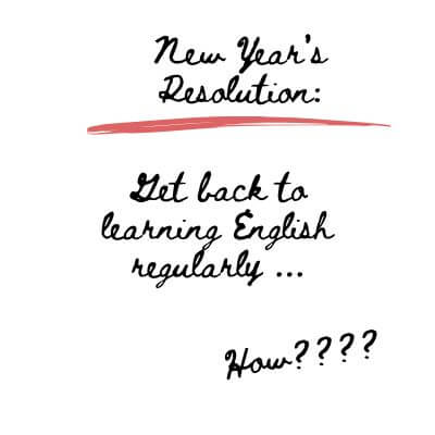 new years resolutions - learn English for online English course