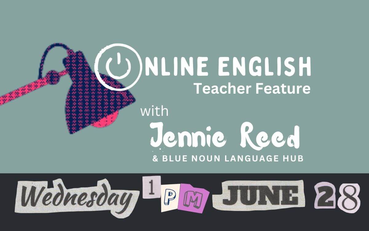 Online English teacher feature Jennie Reed - advert for session
