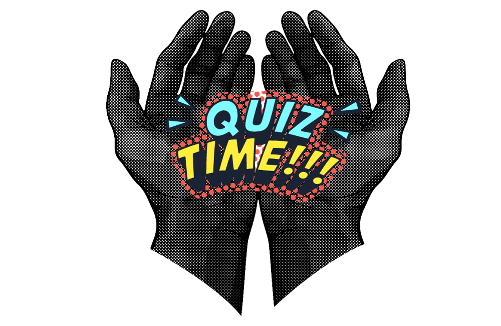 quiz time with hands for find online english teacher