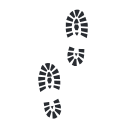 icon for footprints walking