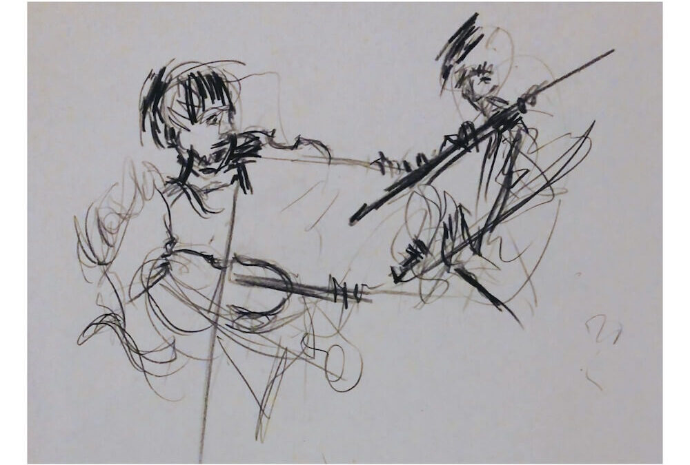 life drawing of musicians for the power of words