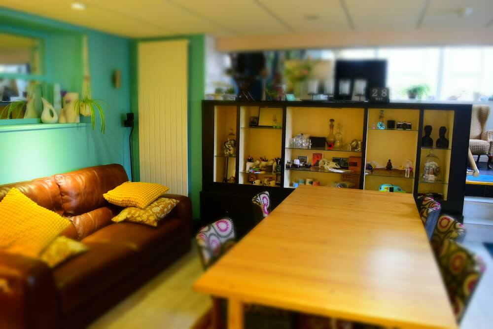Venue hire Perthshire - interior of Blue Noun - large table