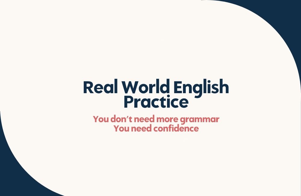 Real World English practice graphic
