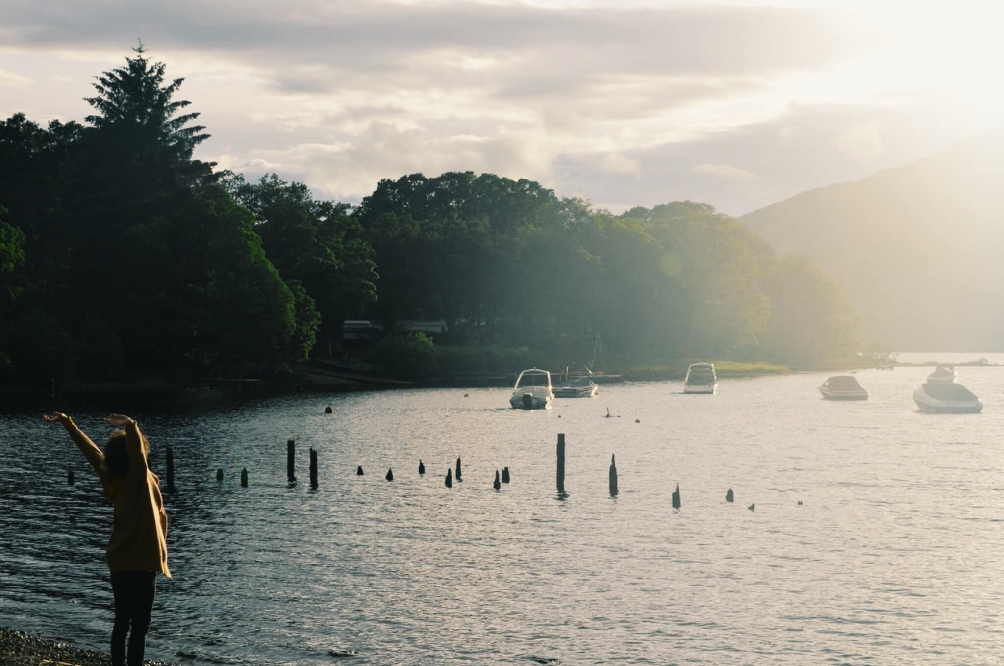 A languae school in Scotland visit to Loch Earn
