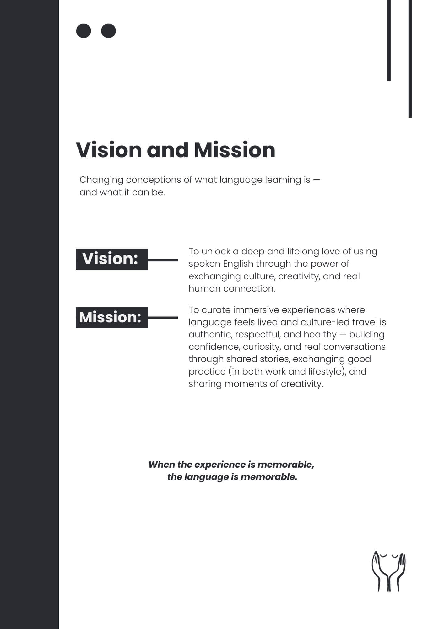 English for educators proposal missions page
