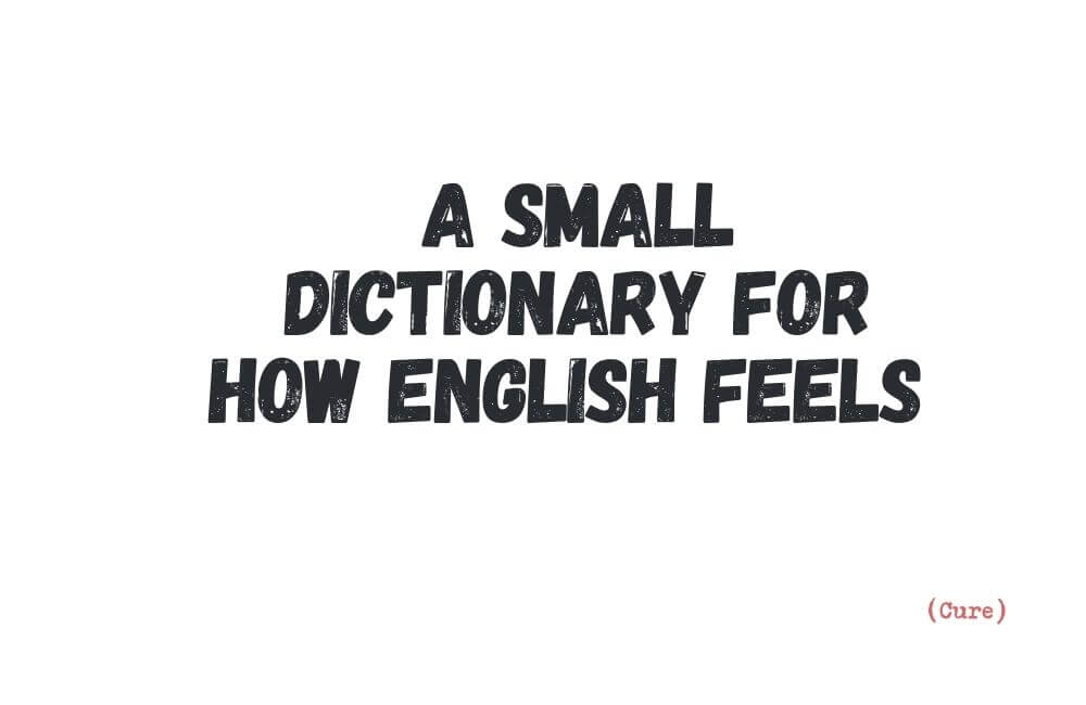 A Small Dictionary for How English Feels
