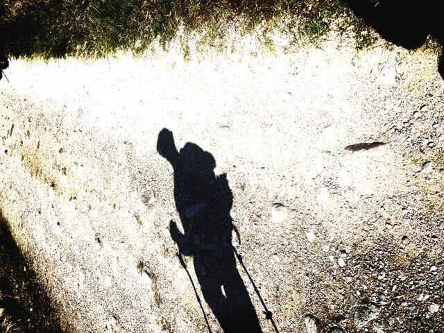 Scottish walking Festival join us walking the Drovers Tryst in May shadow of walker on track