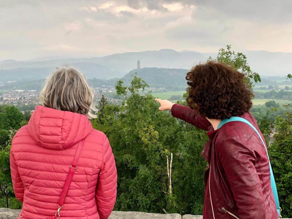 Senior language holiday visiting artist studio -visiting medieval Stirling