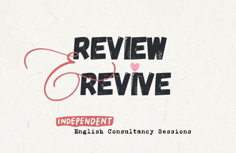 Graphic for Renew and Revive online English consultancy sessions