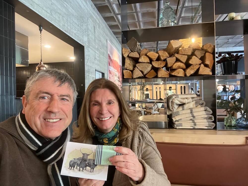 My language holiday guest back home sharing his Scottish soap gifts