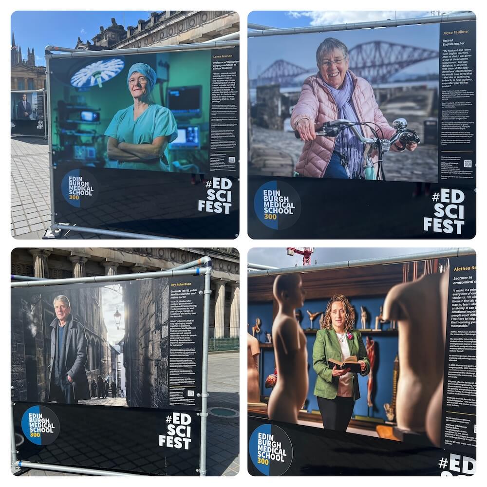 Street exhibition portraits at Edinburgh Science Festival