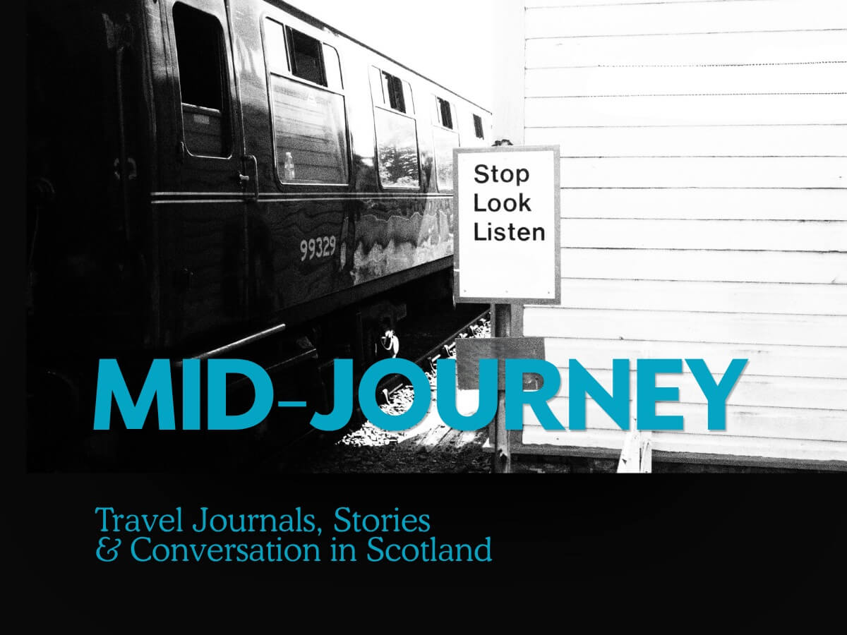 Grpahics for Mid-Journey travel workshop in Crieff, Scotland
