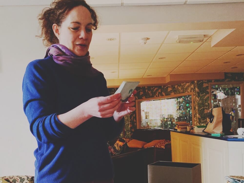 Ruth Pringle, conversation facilitator at the slow travel cafe