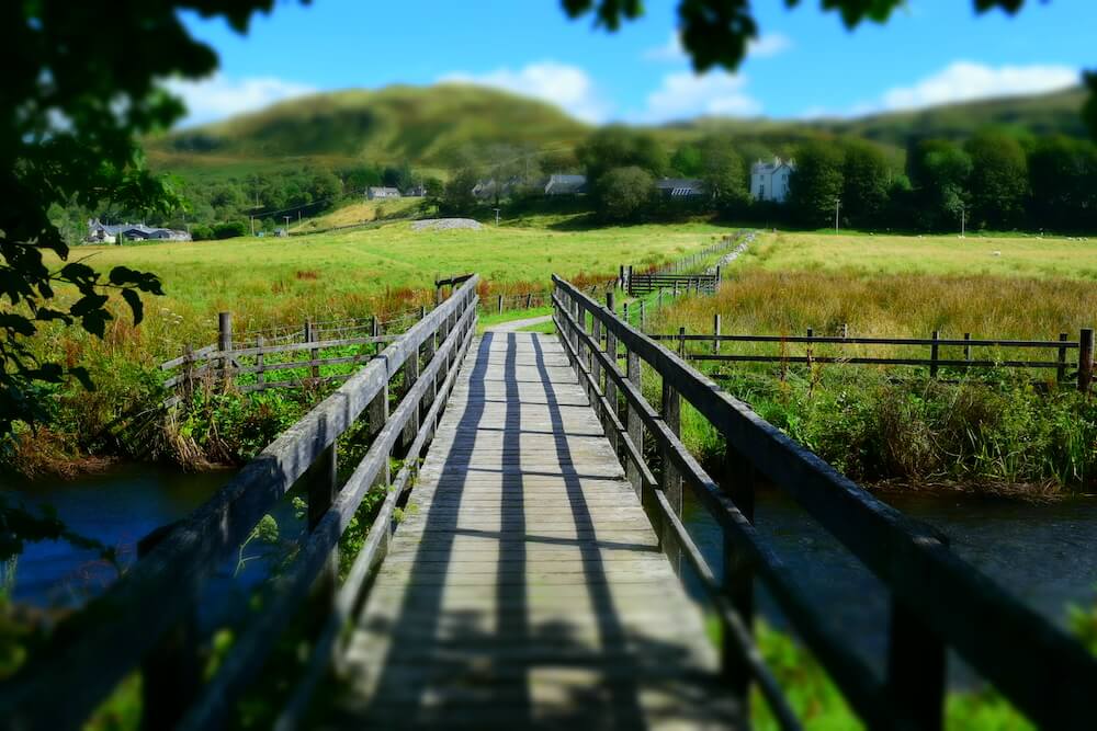 Bridge in Scottish countryside for high impact language skills coaching metaphor<br />
