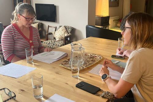 Fiona McGarva during English skills job interview workshop