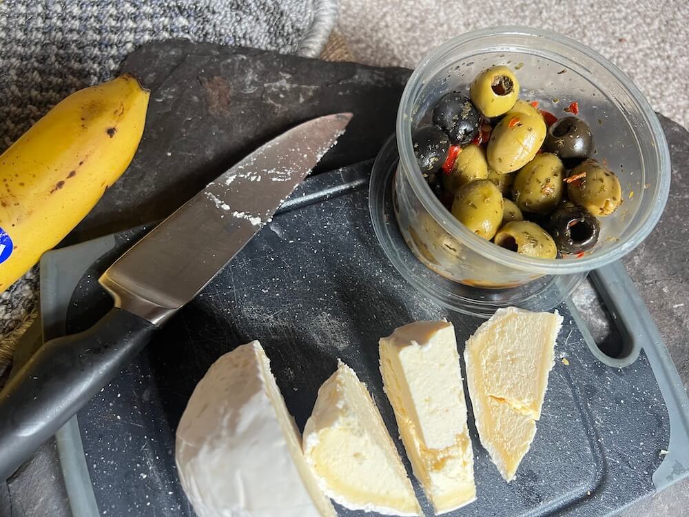 Sharing local cheese on a no classroom language holiday