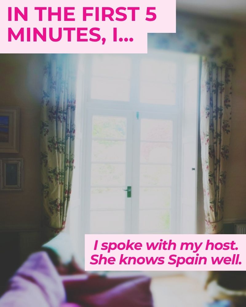 English homestay experience first 5 minutes spain