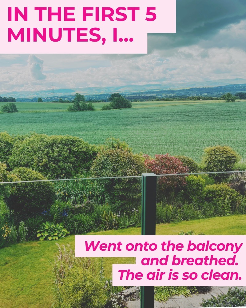 English language home stays UK, in the first 5 minutes I looked went onto the balcony