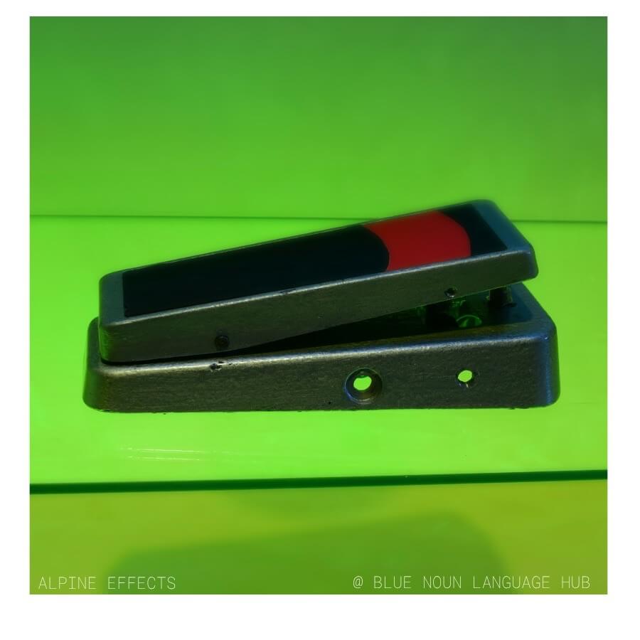 A prototype, a fuzz using an old wah wah housing, except it doesn't wah, instead it gives what can only be described as a ripping velcro sound as you rock the pedal!