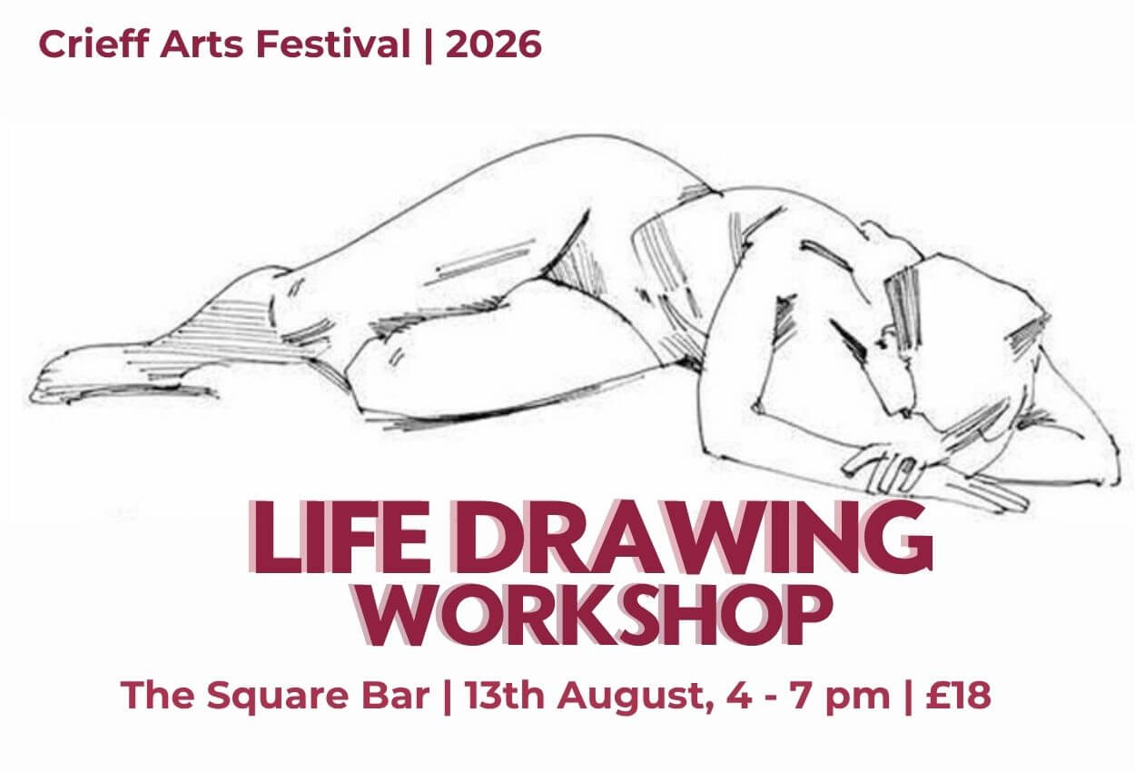 Life drawing flyer for Crieff Arts Festival