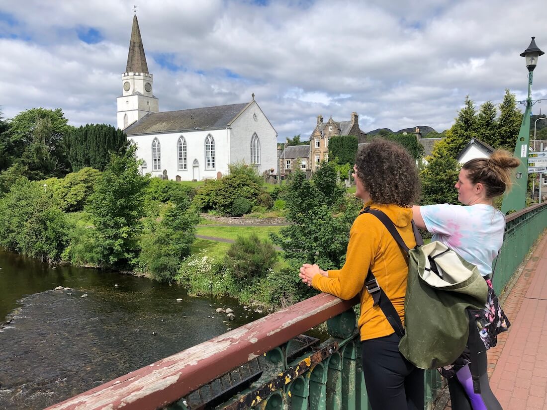 guided walk exploring the village of Comrie in Perthshire