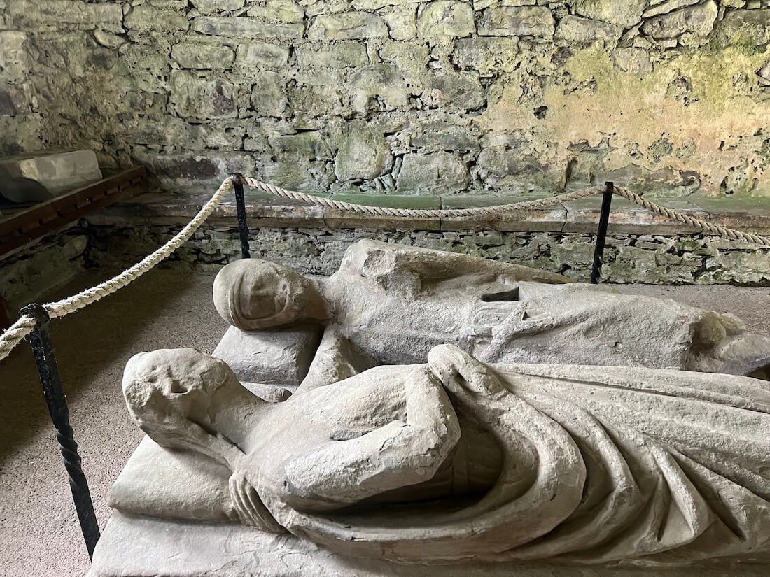tomb sculpture at Inchmahome priory